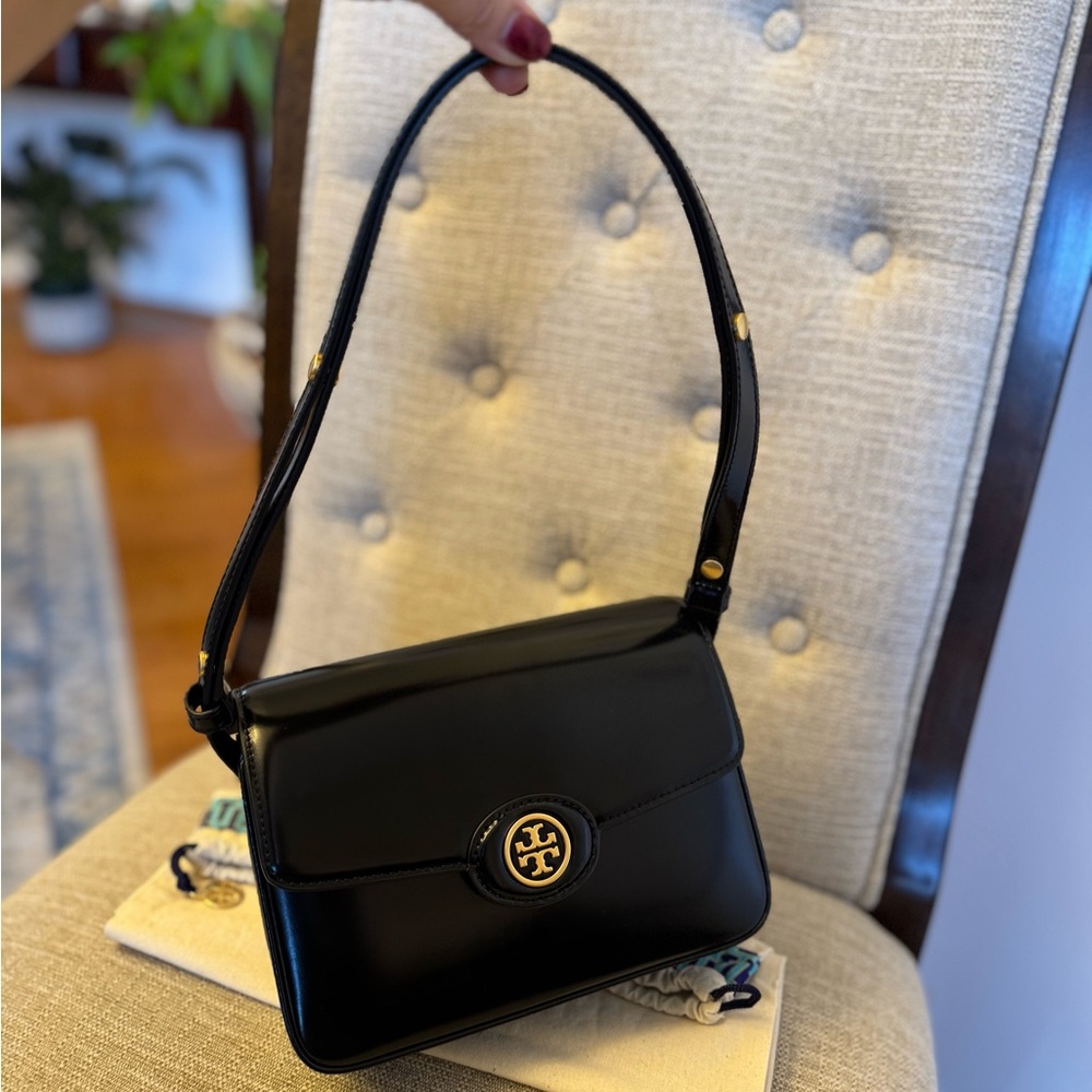 Authentic Tory Burch Spazzolato Convertible Shoulder Bag
